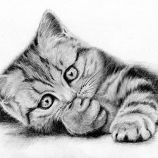 Оригинал схемы вышивки «котенок в детскую 1» (№781068)