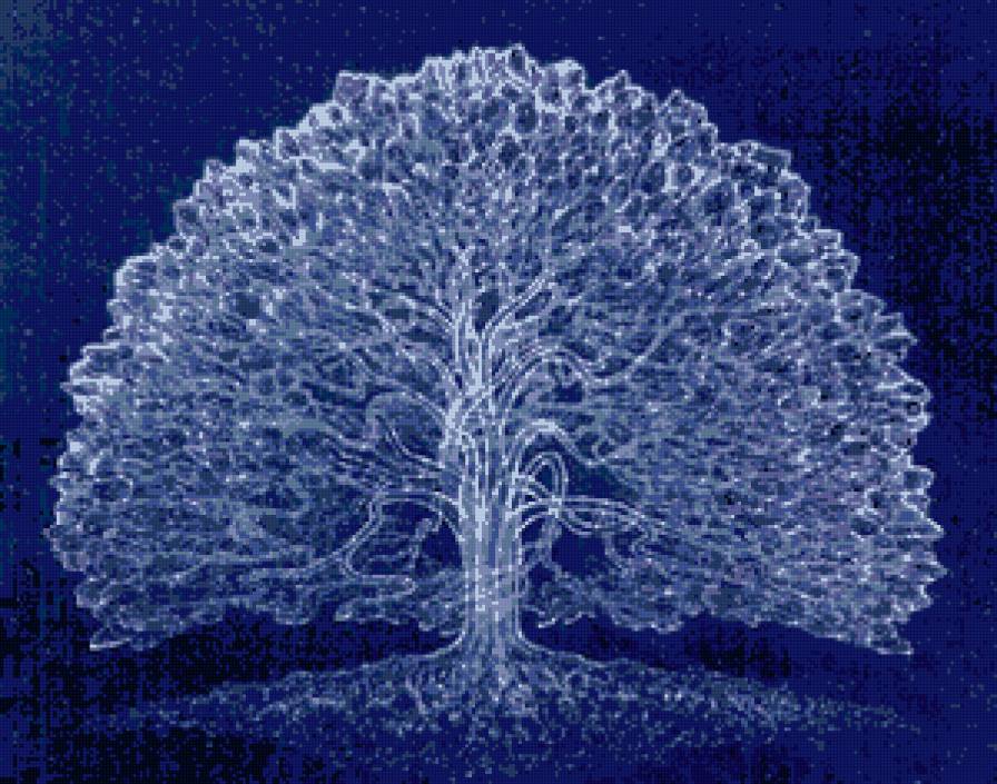 дерево Игдрасиль (проще) - фэнтези, дерево - предпросмотр