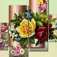 Оригинал схемы вышивки «цветы» (№785536)