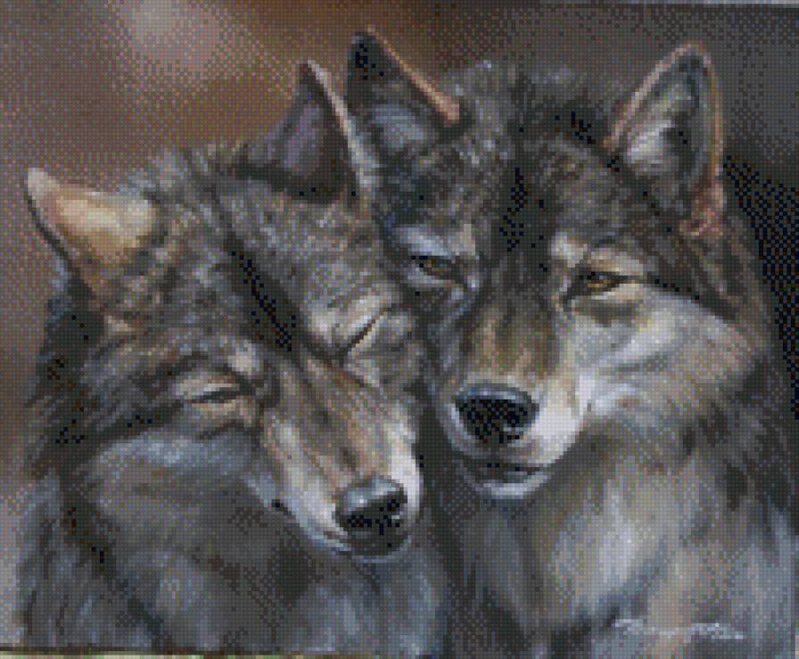 художник Susan Labouri 5 - красота, волк, картина, природа, животные, волки - предпросмотр