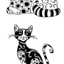 Оригинал схемы вышивки «кошки» (№789073)