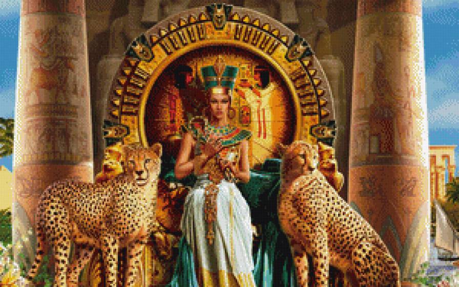 Египетская царица - животные египет, люди - предпросмотр