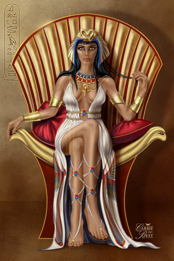 Клеопатра на троне - фараон, египет, клеопатра, правитель - оригинал