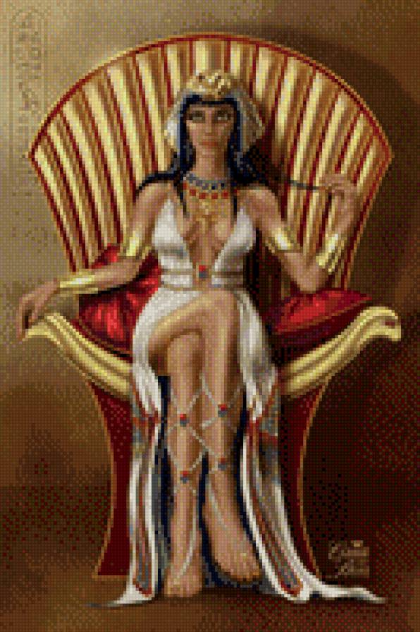 Клеопатра на троне - правитель, клеопатра, египет, фараон - предпросмотр