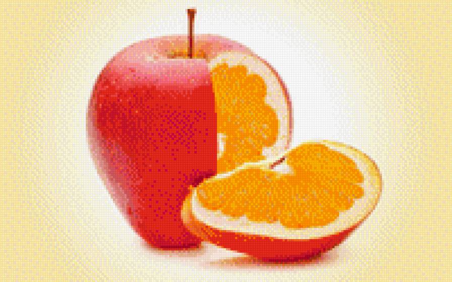 апельсиновое яблоко - апельсин, фрукты, яблоко - предпросмотр