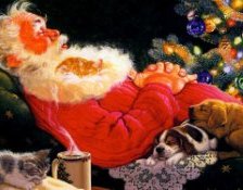 Оригинал схемы вышивки «Санта Клаус на отдыхе.» (№792350)