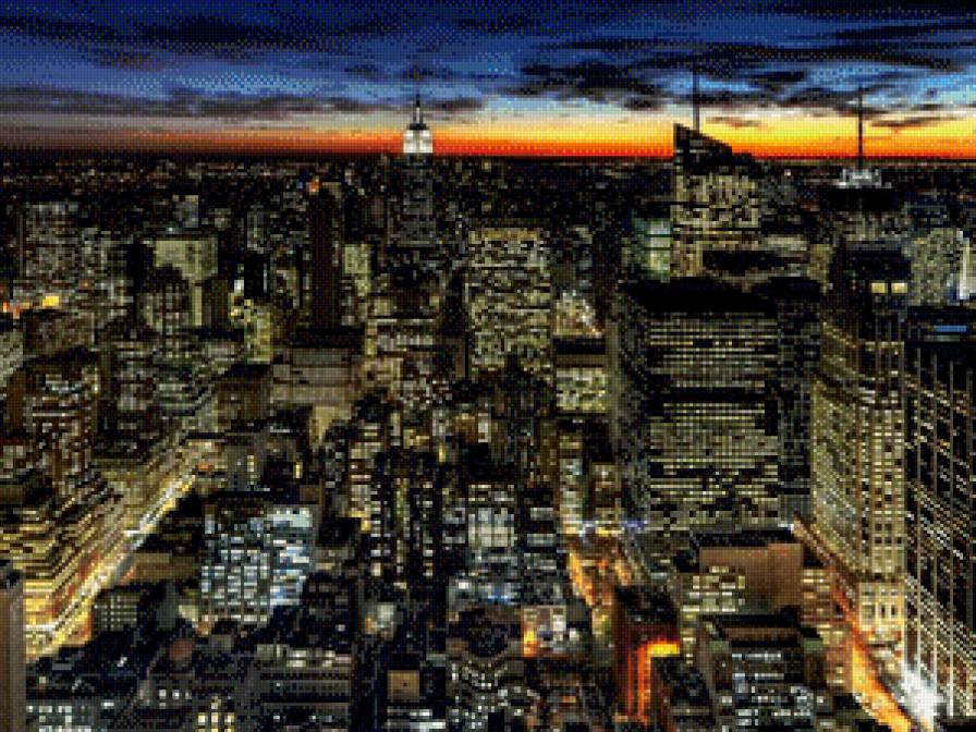 ночной город - город ночь - предпросмотр
