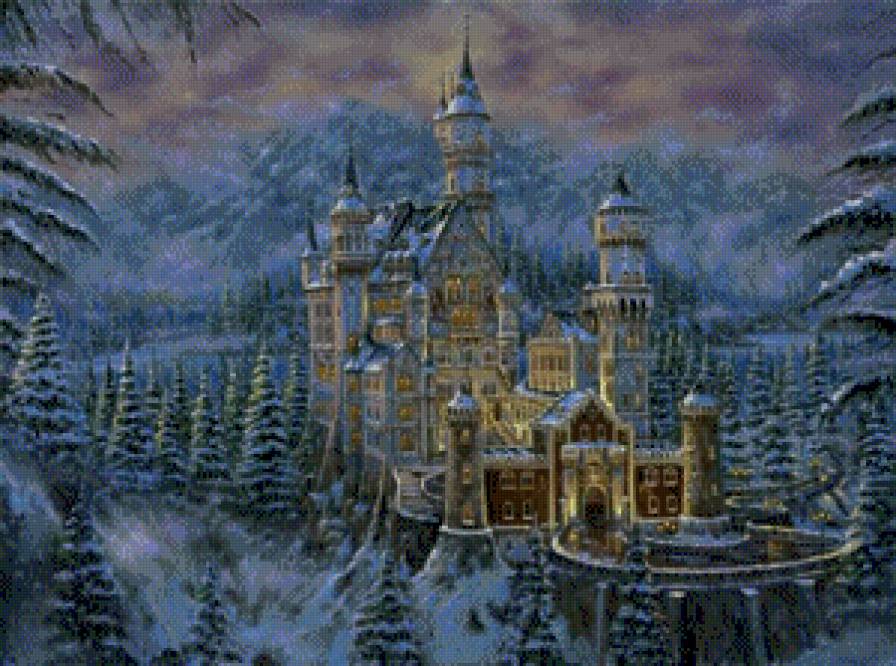 Замок в горах - robert finale, зима - предпросмотр