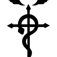 Схема вышивки «Стальной алхимик - эмблема (черная)»