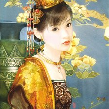 Оригинал схемы вышивки «Китайская красавица 5» (№797880)