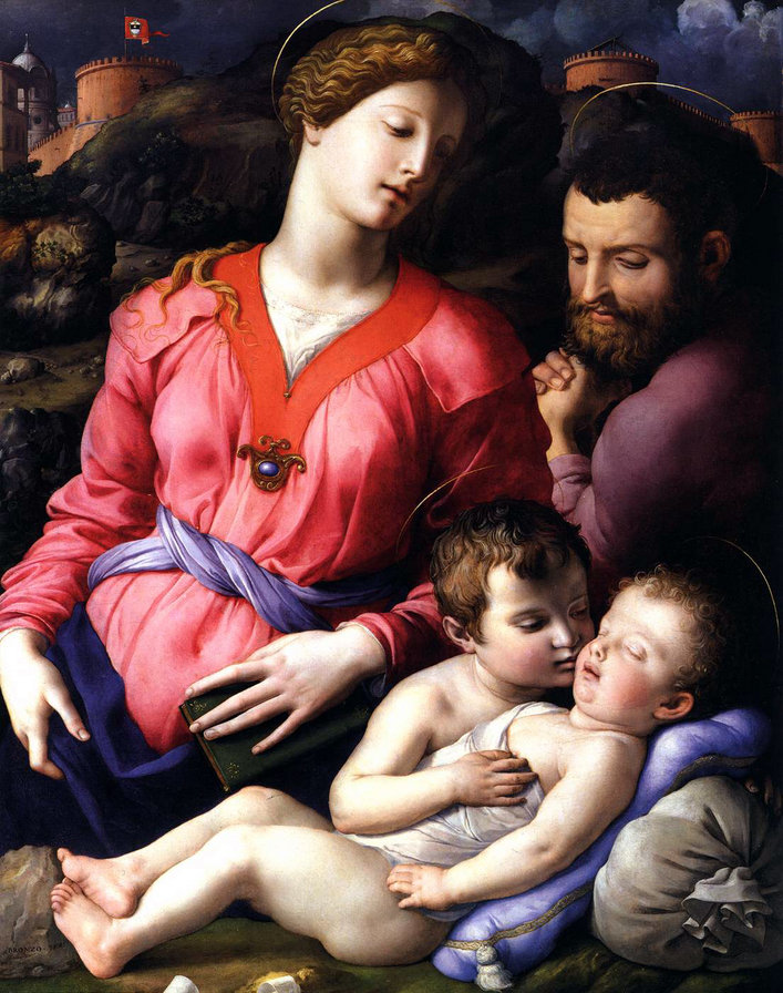 Agnolo Bronzino  Holy Family - искусство, мадонна, картина - оригинал