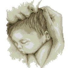 Оригинал схемы вышивки «Мать и дитя» (№799986)