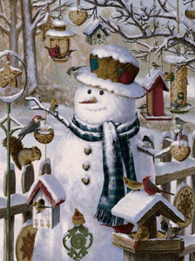 Снеговик Elizabeth Goodrick-Dillon - новый год, зима, праздник - предпросмотр