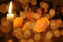 Схема вышивки «Розы и свеча»
