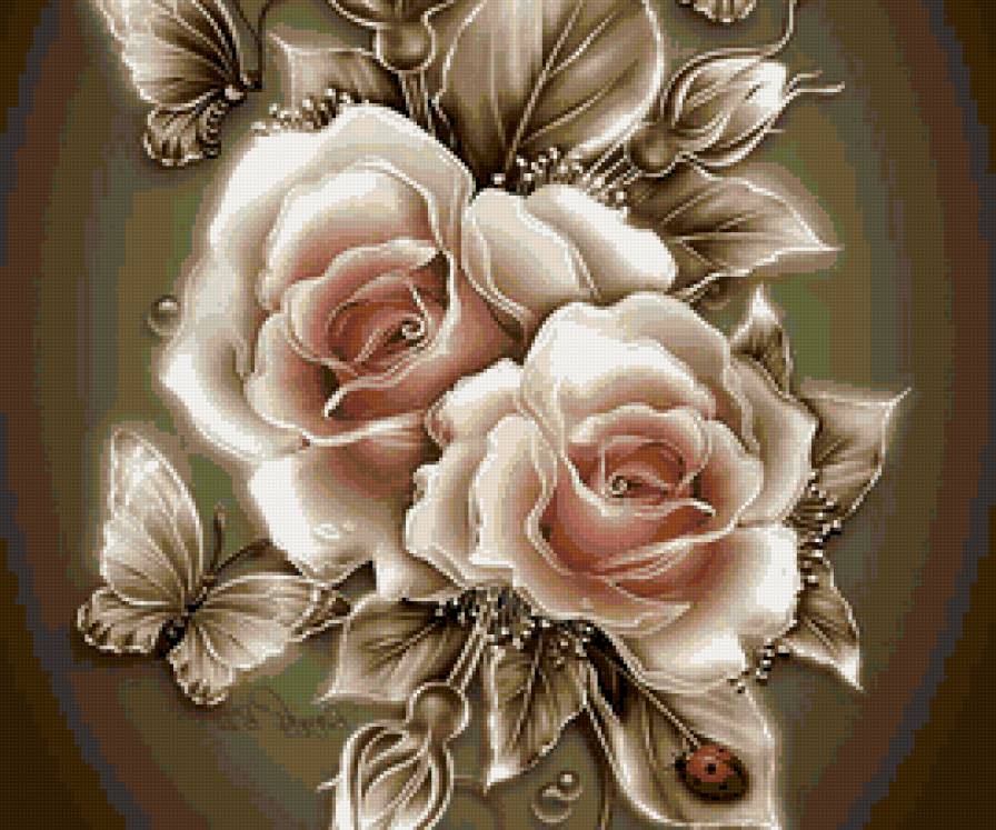 розовые розы - красота - предпросмотр
