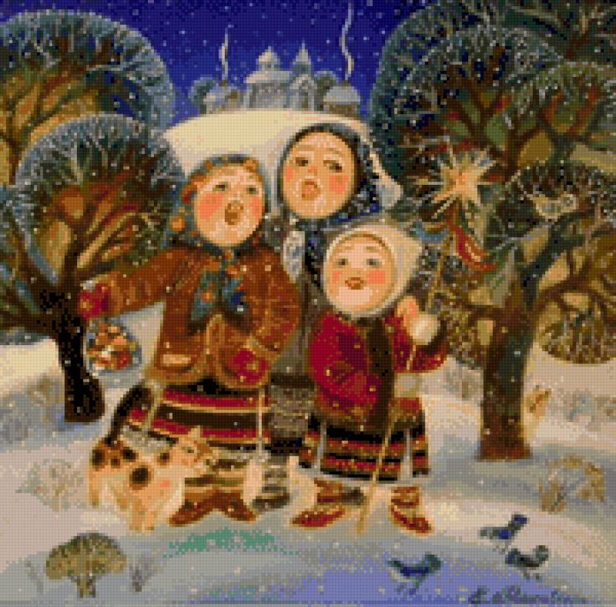 Колядки - украина, зима, коляда, рождество, дети - предпросмотр