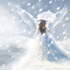 Схема вышивки «зимний ангел»