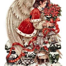 Оригинал схемы вышивки «angel de navidad ruso» (№808900)