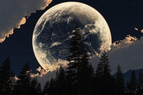 луна - луна, небо, ночь - оригинал