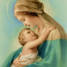 Оригинал схемы вышивки «Мария с Исусом» (№812905)