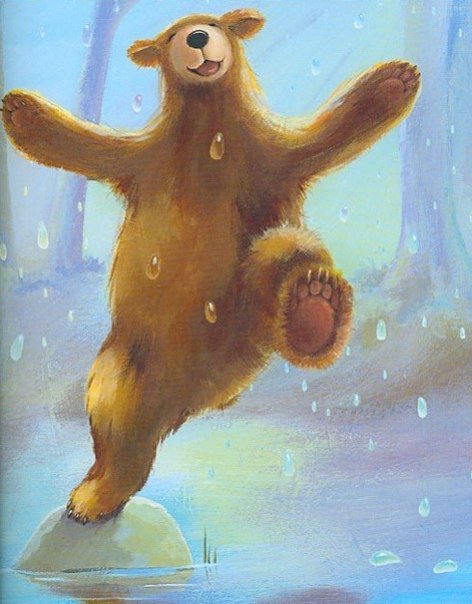 танец под дождем - фентези, медведь, дождь - оригинал