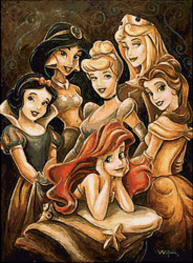 сказочные принцессы - мультфильмы, красавицы, принцессы, дисней - предпросмотр