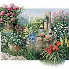 Оригинал схемы вышивки «в саду» (№816421)