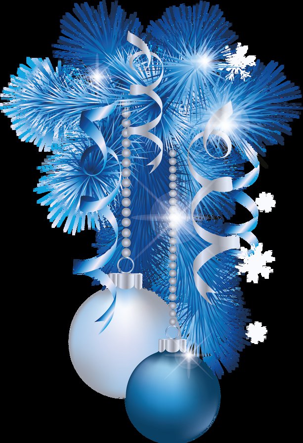 синяя гирлянда - шары, рождество, гирлянда, новый год, синий - оригинал