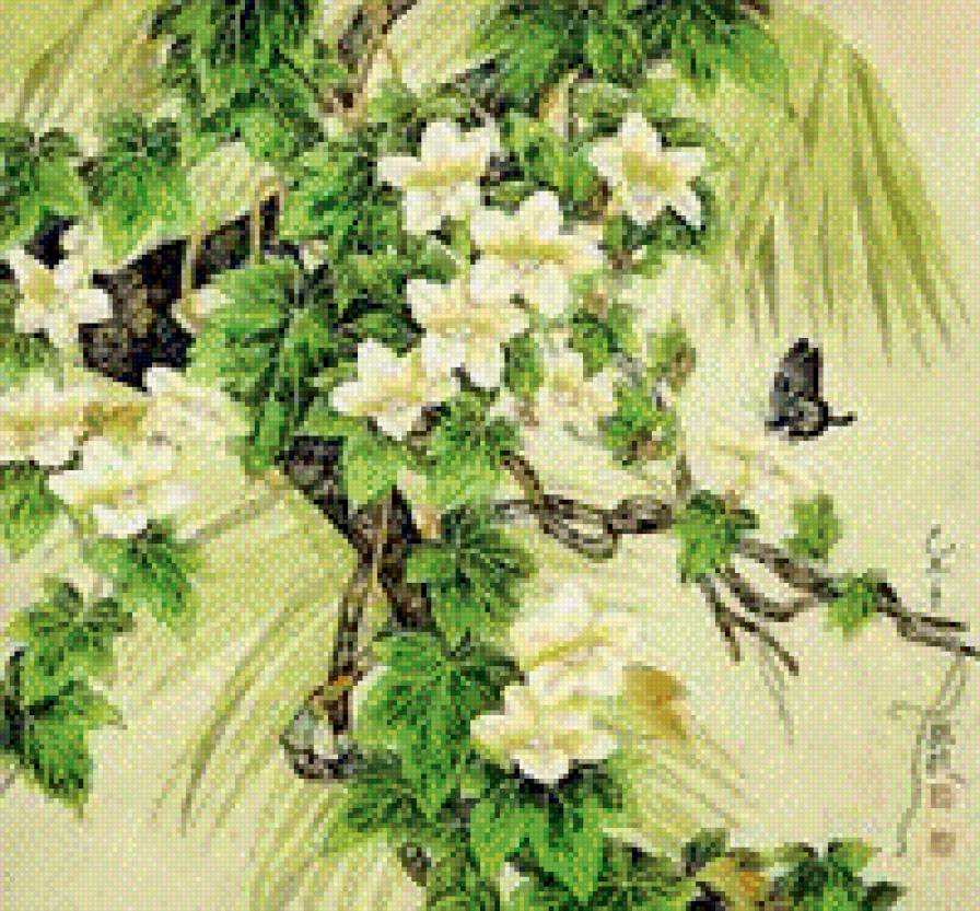 №818132 - цветы, живопись, китай - предпросмотр