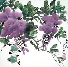 №819064 - китай, цветы, живопись - оригинал