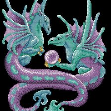 Оригинал схемы вышивки «дракон» (№820080)