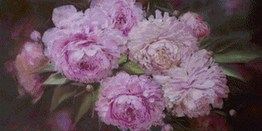 розовые пионы - ваза, пионы, цветы, весна, натюрморт, букет, живопись - предпросмотр