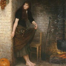 Схема вышивки «mujer echando leña a l fuego»