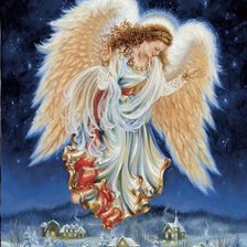 Оригинал схемы вышивки «рождественский ангел» (№823037)