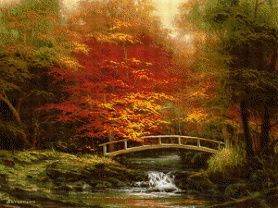 otoño en el puente - предпросмотр