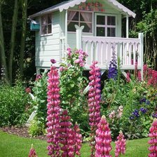 Схема вышивки «Pollyanna-Cottage-playhouse-in-the-garden»