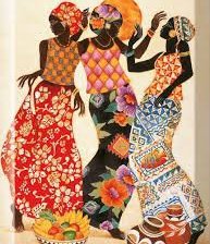 Схема вышивки «tres africanas bailando»
