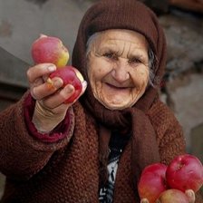 Схема вышивки «" Бабушка с яблоками"»