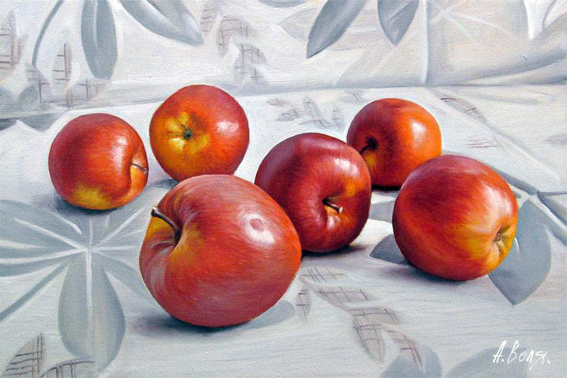 Красные яблоки - яблоки, натюрморт - оригинал