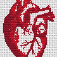 Оригинал схемы вышивки «Heart» (№830243)