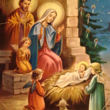 Оригинал схемы вышивки «Мария  с младенцем» (№832520)