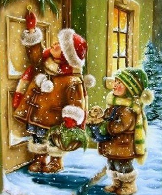 Зима - рождество, зима, дети, новый год - оригинал