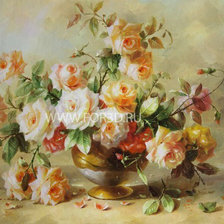 Оригинал схемы вышивки «белые розы» (№833308)