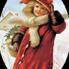 Оригинал схемы вышивки «la niña del abrigo rojo» (№836751)
