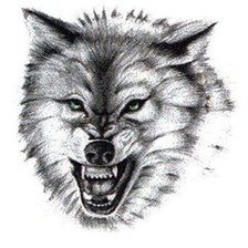 Схема вышивки «волк, животные»