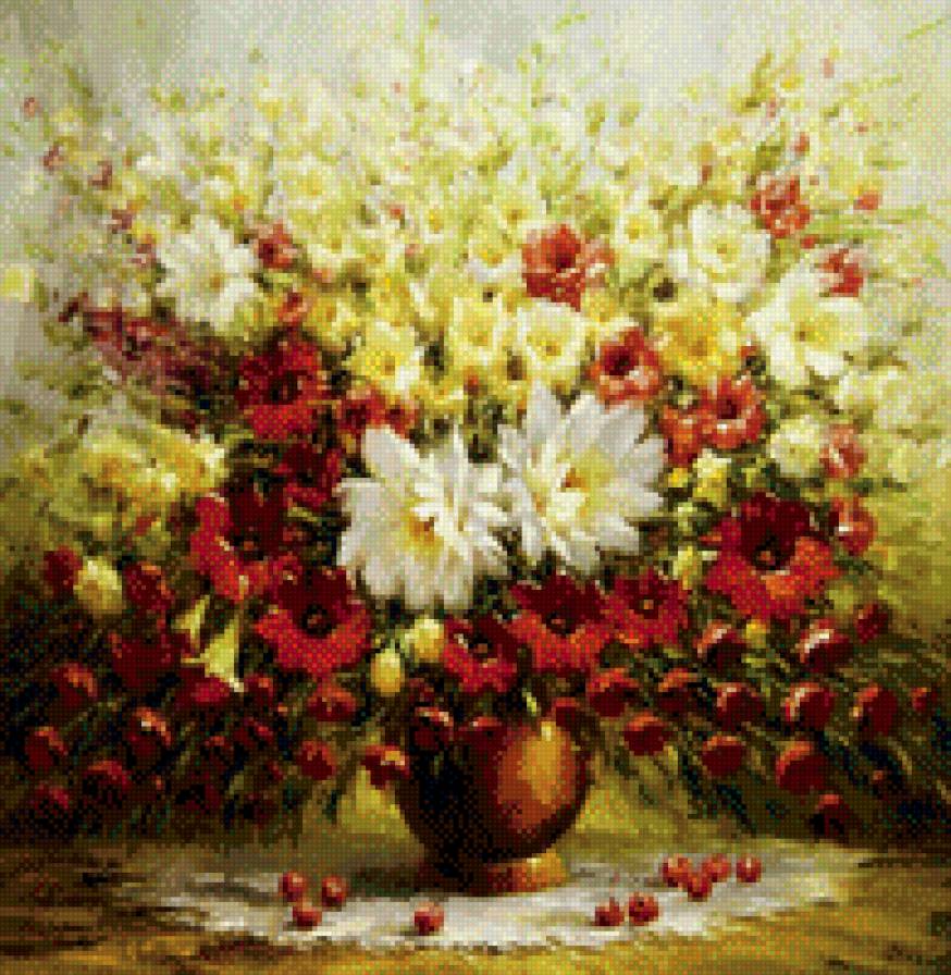 Праздничный букет. А. Джанильятти - картина, исскусство, цветы, букет, живопись - предпросмотр