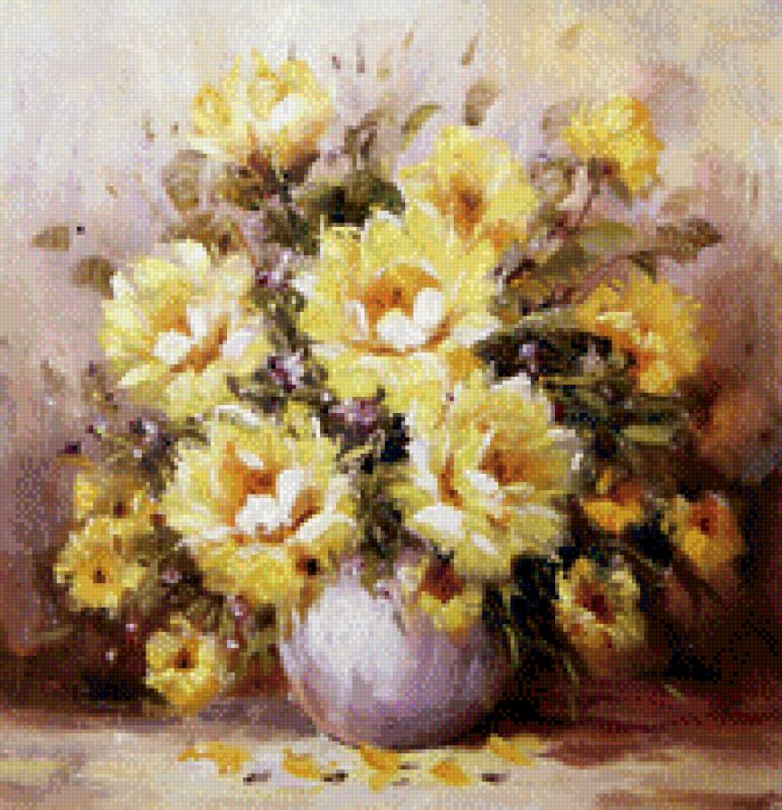 Солнечный букет. А. Джанильятти - цветы, искусство, живопись, картина - предпросмотр