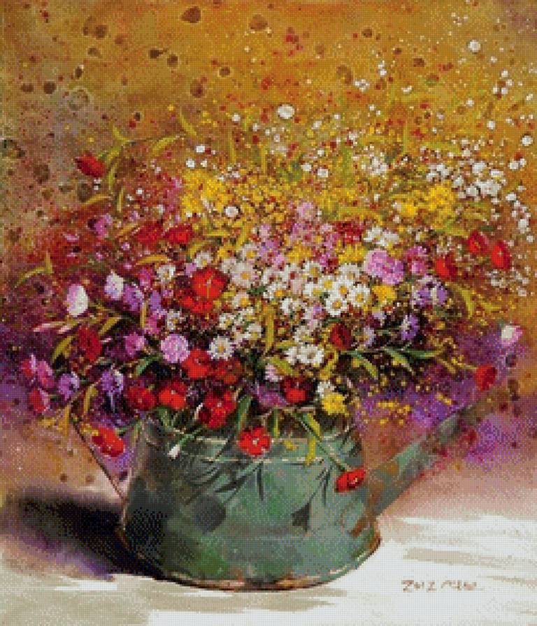Чудесные букеты от Yi Seong-bu №6 - картина, исскуство, цветы - предпросмотр