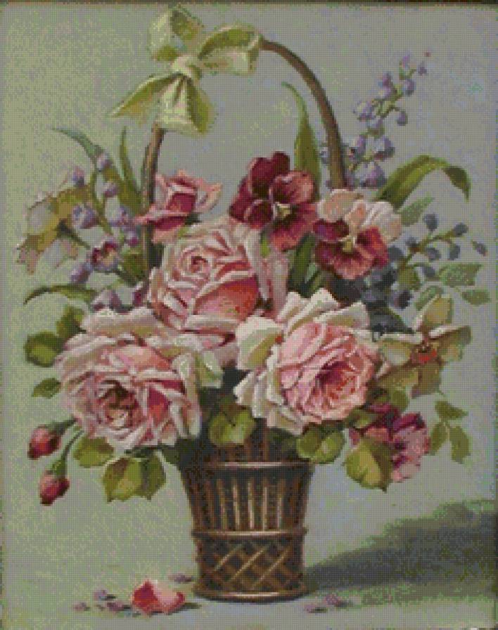 розы ретро 1 - букет, розы, цветы - предпросмотр