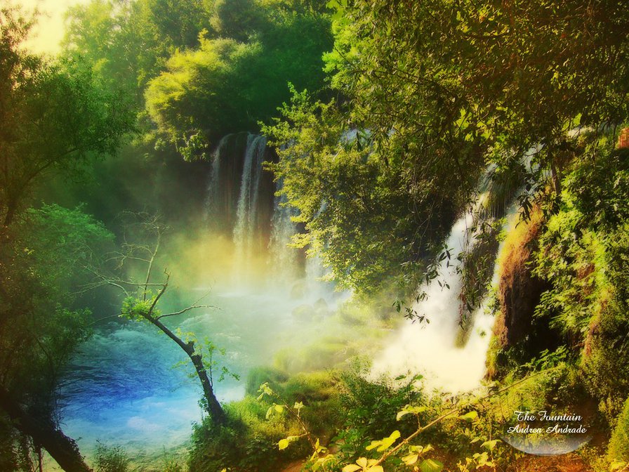 Водоспад - краса, пейзаж, водоспад, природа, літо - оригинал